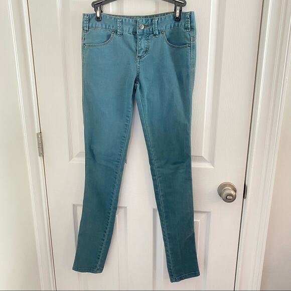 Free People Womens Pants size 26 Teal Blue colored Skinny Jeans 26 - Picture 3 of 5